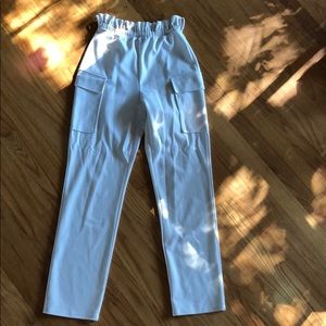 High waisted White dress pants